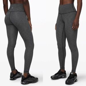 Lululemon 31” Wunder Under High-Rise Tight Leggings Heathered Brushed Grey